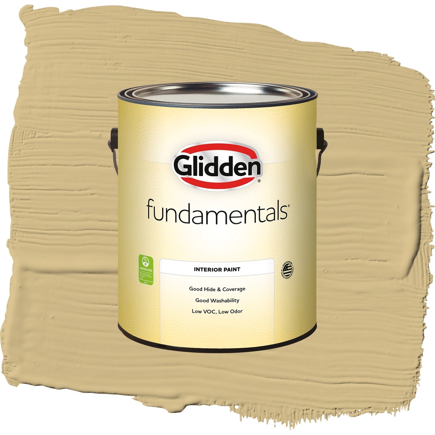 Glidden Fundamentals Appalachian Trail / Yellow, Eggshell Interior Paint, 1 Gallon
