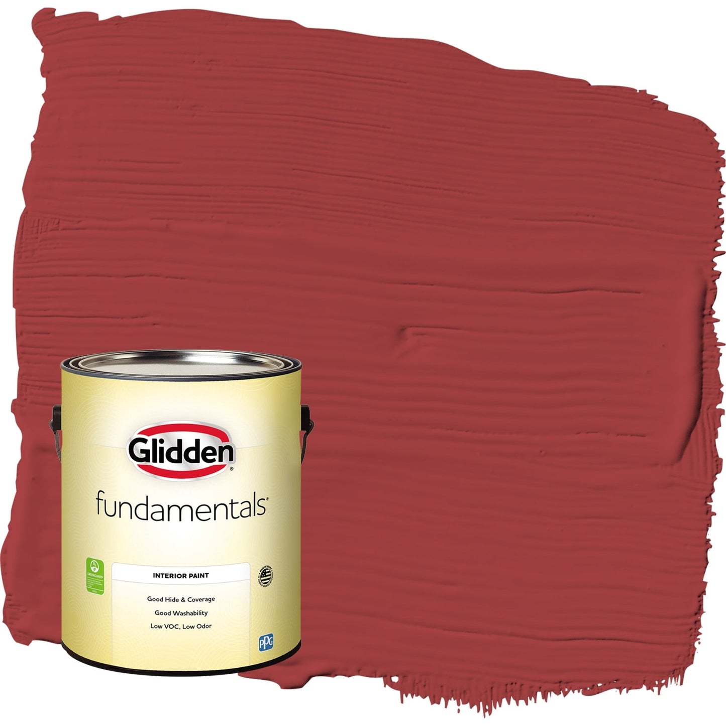 Glidden Fundamentals Blaze / Red, Eggshell Interior Paint, 1 Gallon