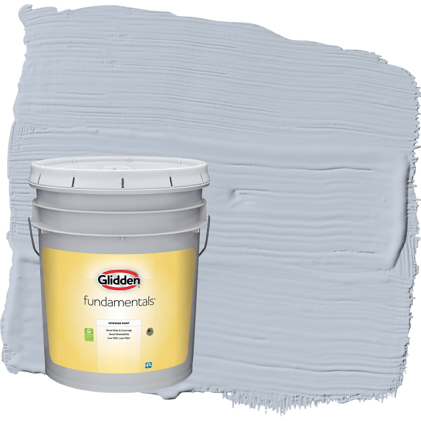 Glidden Fundamentals Blue Dolphin / Blue Semi-Gloss Interior Paint, 5 Gallon