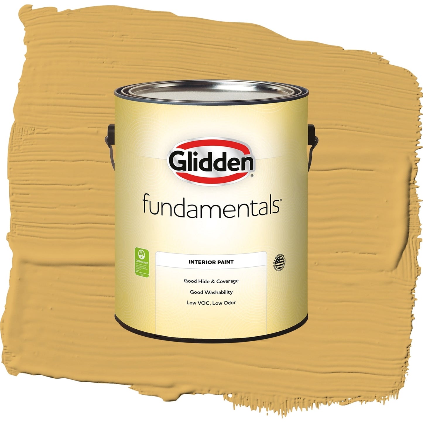 Glidden Fundamentals Butterscotch Bliss / Yellow, Semi-Gloss Interior Paint, 1 Gallon