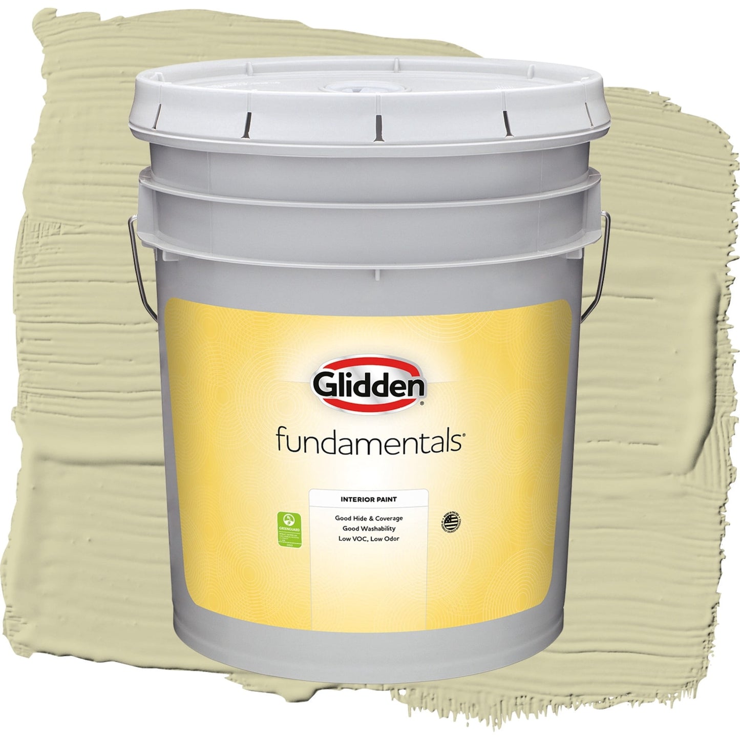 Glidden Fundamentals Canary Grass / Green, Eggshell Interior Paint, 5 Gallon
