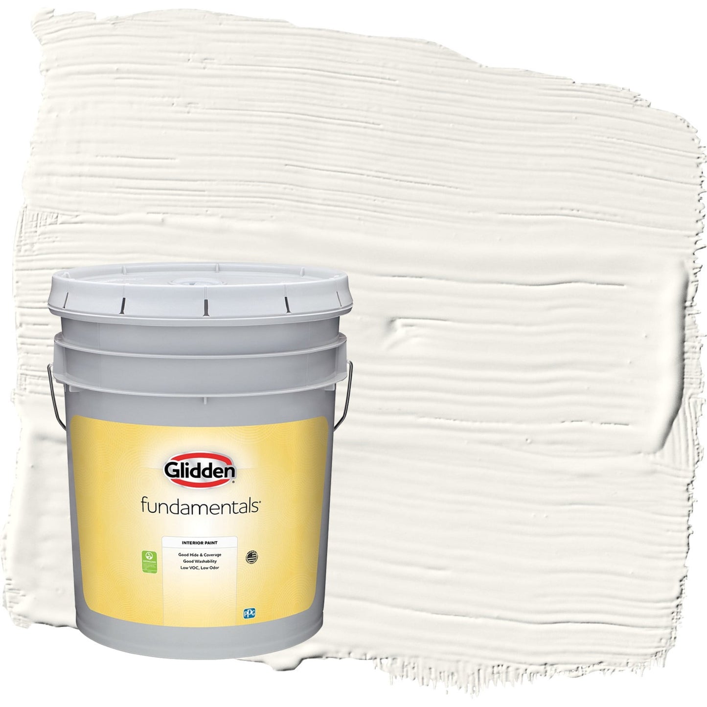 Glidden Fundamentals Cotton Tail / Gray, Semi-Gloss Interior Paint, 5 Gallon