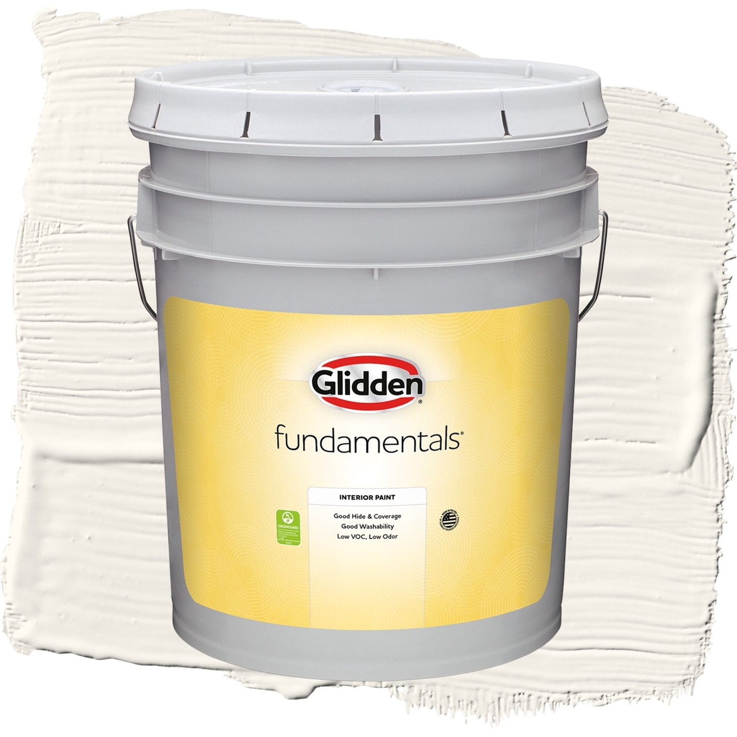 Glidden Fundamentals Cow's Milk / Off White Flat Interior Paint, 5 Gallon