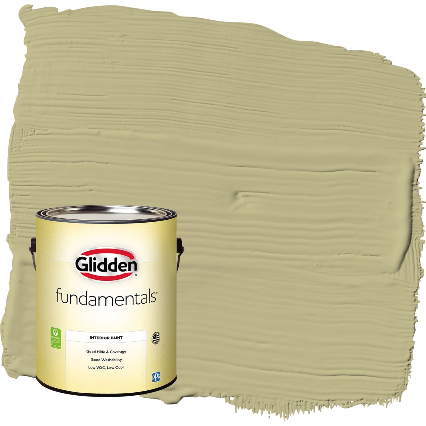 Glidden Fundamentals Cress Green / Green, Eggshell Interior Paint, 1 Gallon
