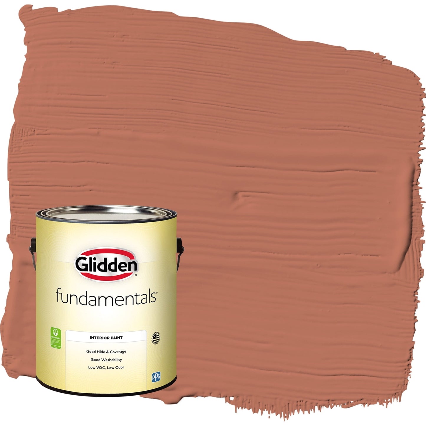Glidden Fundamentals Crushed Cinnamon / Orange, Eggshell Interior Paint, 1 Gallon