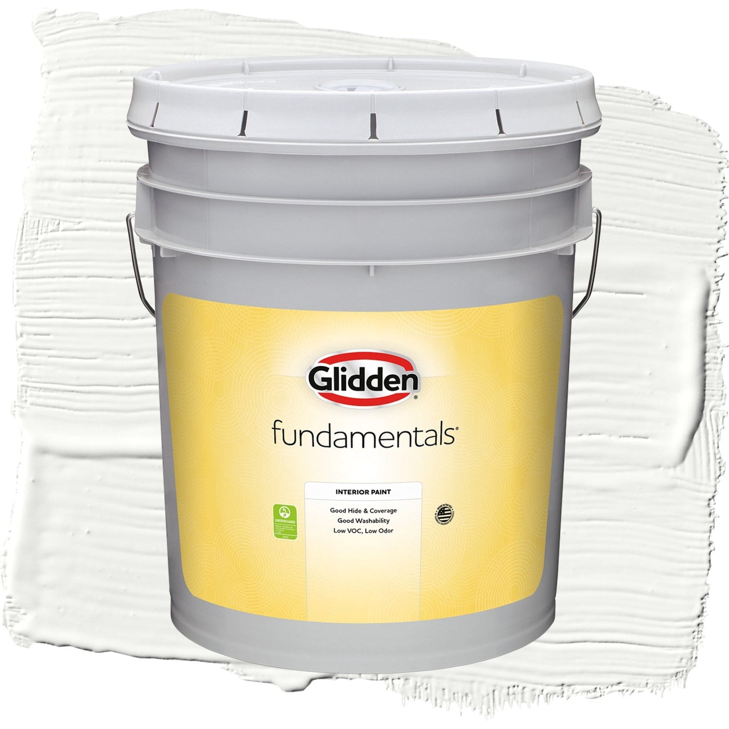 Glidden Fundamentals Delicate White Flat Interior Paint, 5 Gallon