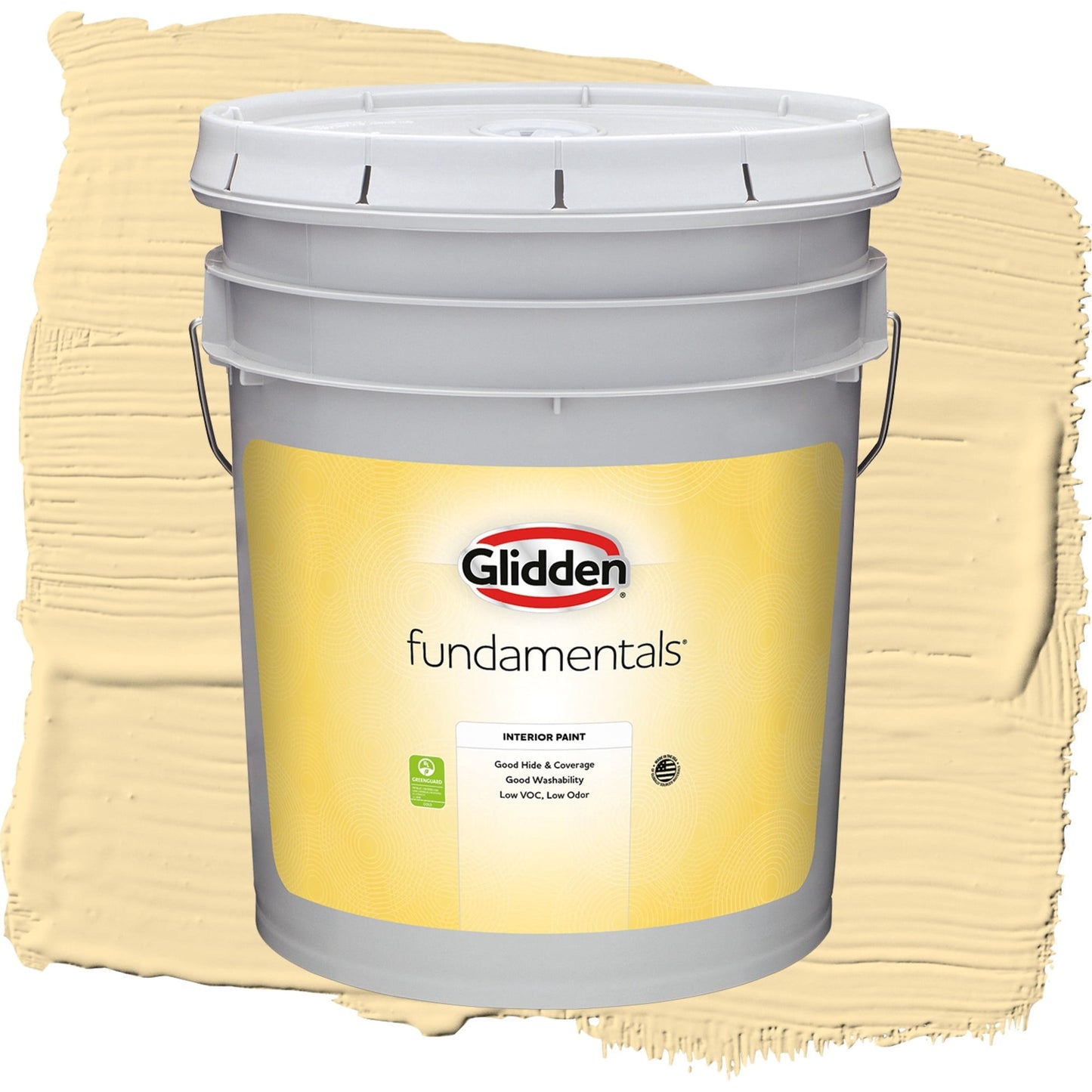 Glidden Fundamentals Dusty Yellow / Yellow, Flat Interior Paint, 5 Gallon