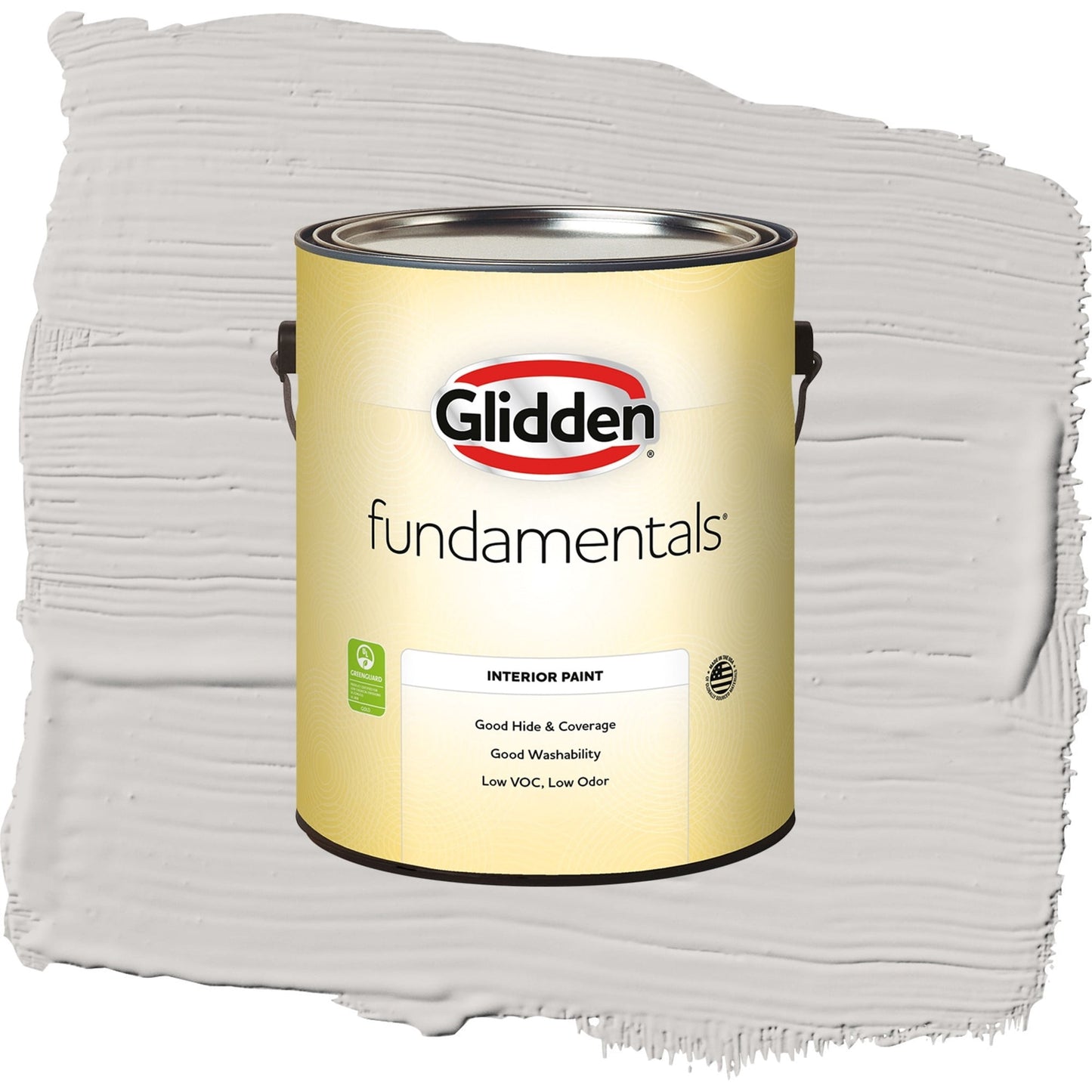 Glidden Fundamentals Elusion / Grey, Eggshell Interior Paint, 1 Gallon