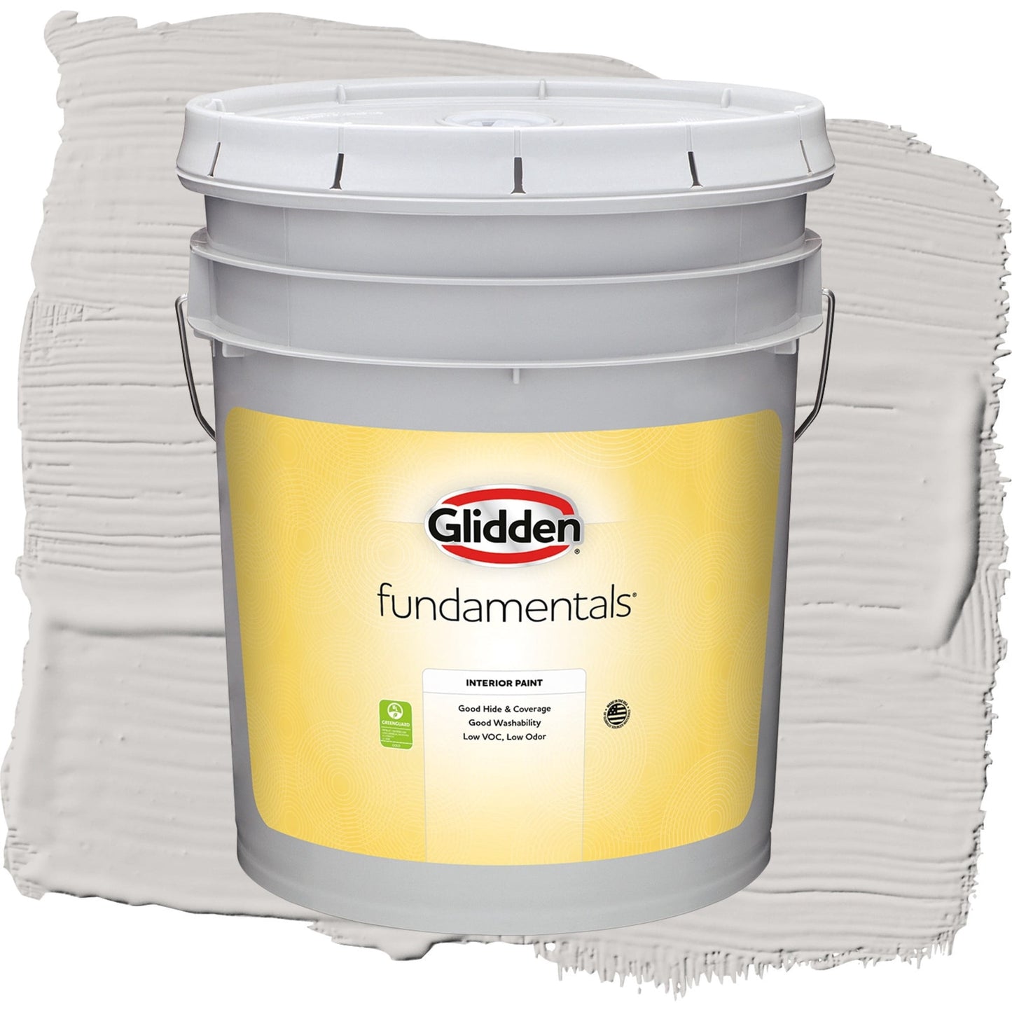 Glidden Fundamentals Elusion / Grey, Flat Interior Paint, 5 Gallon