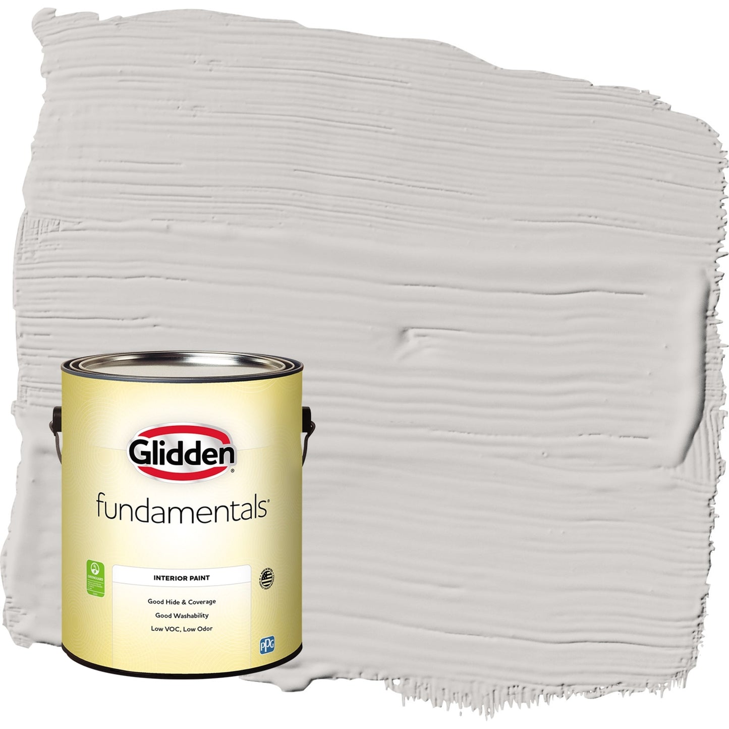 Glidden Fundamentals Elusion / Grey, Semi-Gloss Interior Paint, 1 Gallon