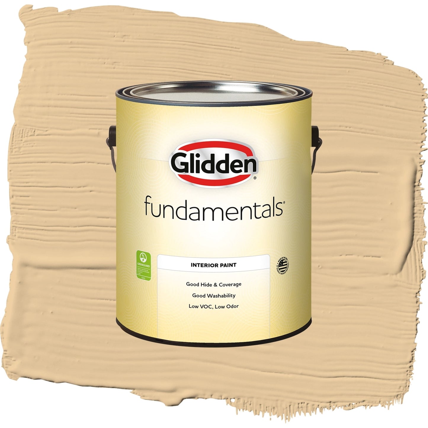 Glidden Fundamentals Faint Fawn / Yellow, Semi-Gloss Interior Paint, 1 Gallon
