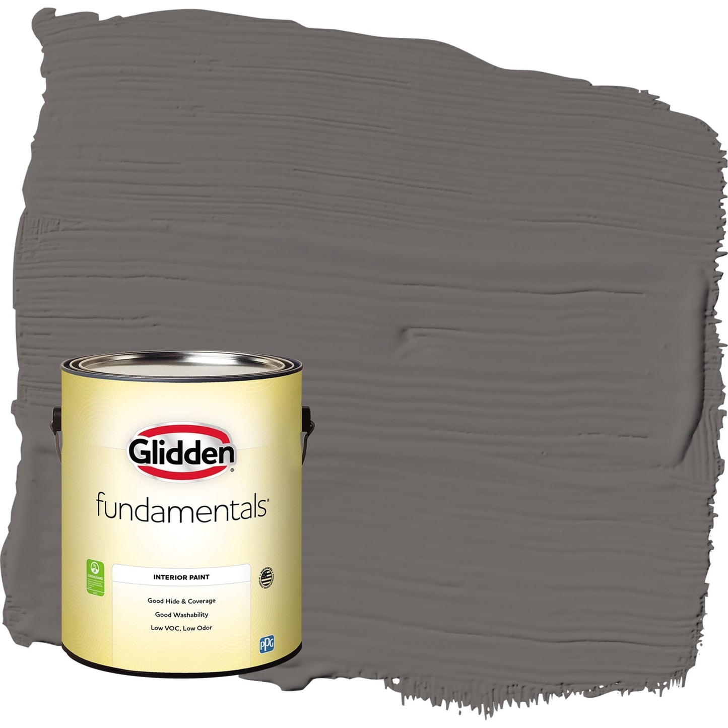 Glidden Fundamentals Gibraltar Gray / Grey, Eggshell Interior Paint, 1 Gallon