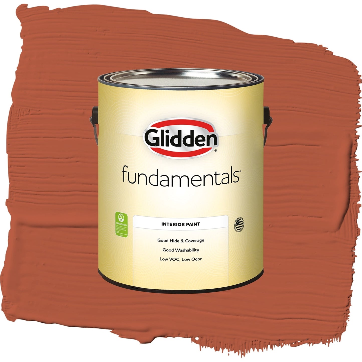 Glidden Fundamentals Glowing Firelight / Orange, Semi-Gloss Interior Paint, 1 Gallon