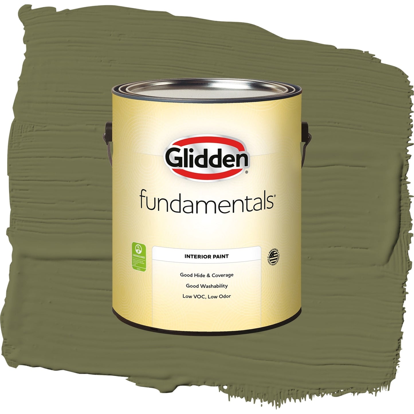 Glidden Fundamentals Gratefully Grass / Green, Semi-Gloss Interior Paint, 1 Gallon