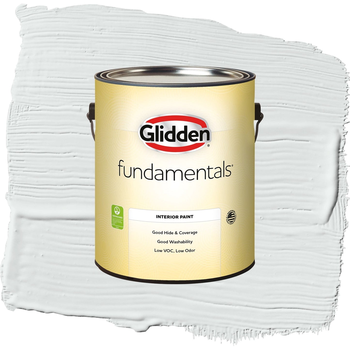 Glidden Fundamentals Gray Glimpse / Grey, Eggshell Interior Paint, 1 Gallon