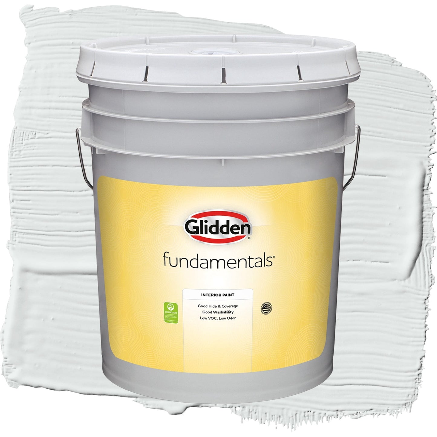 Glidden Fundamentals Gray Glimpse / Grey, Eggshell Interior Paint, 5 Gallon