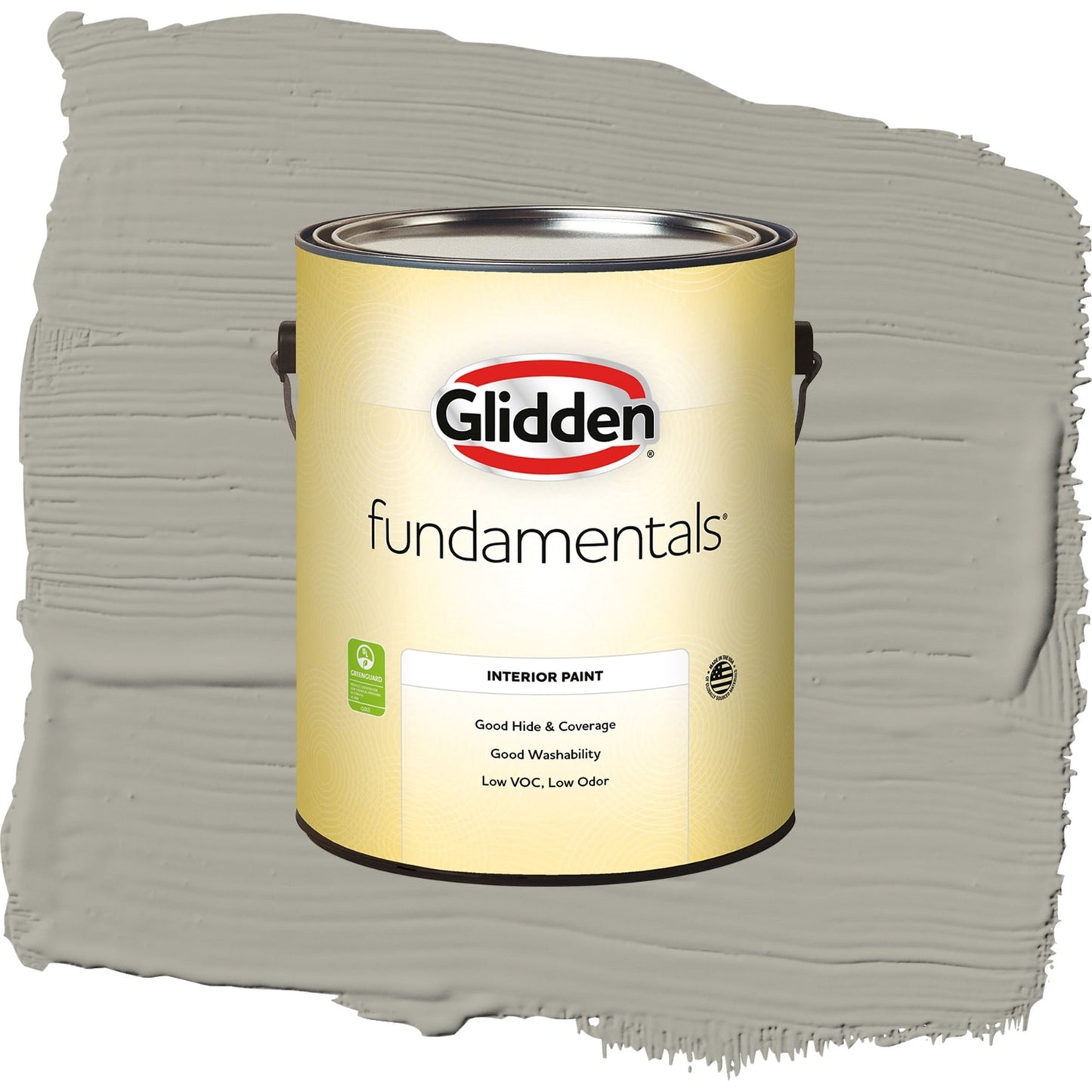 Glidden Fundamentals Hot Stone / Gray, Semi-Gloss Interior Paint, 1 Gallon