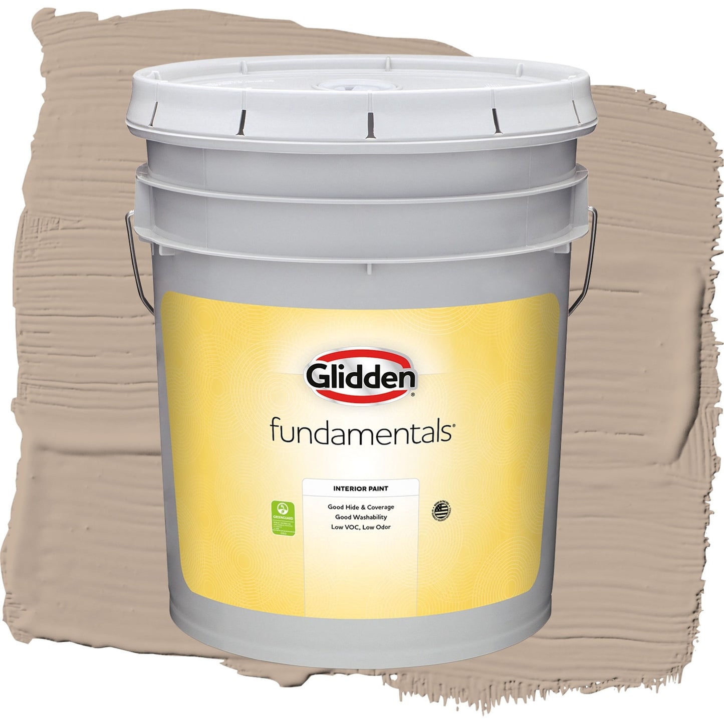 Glidden Fundamentals Notorious / Brown, Eggshell Interior Paint, 5 Gallon