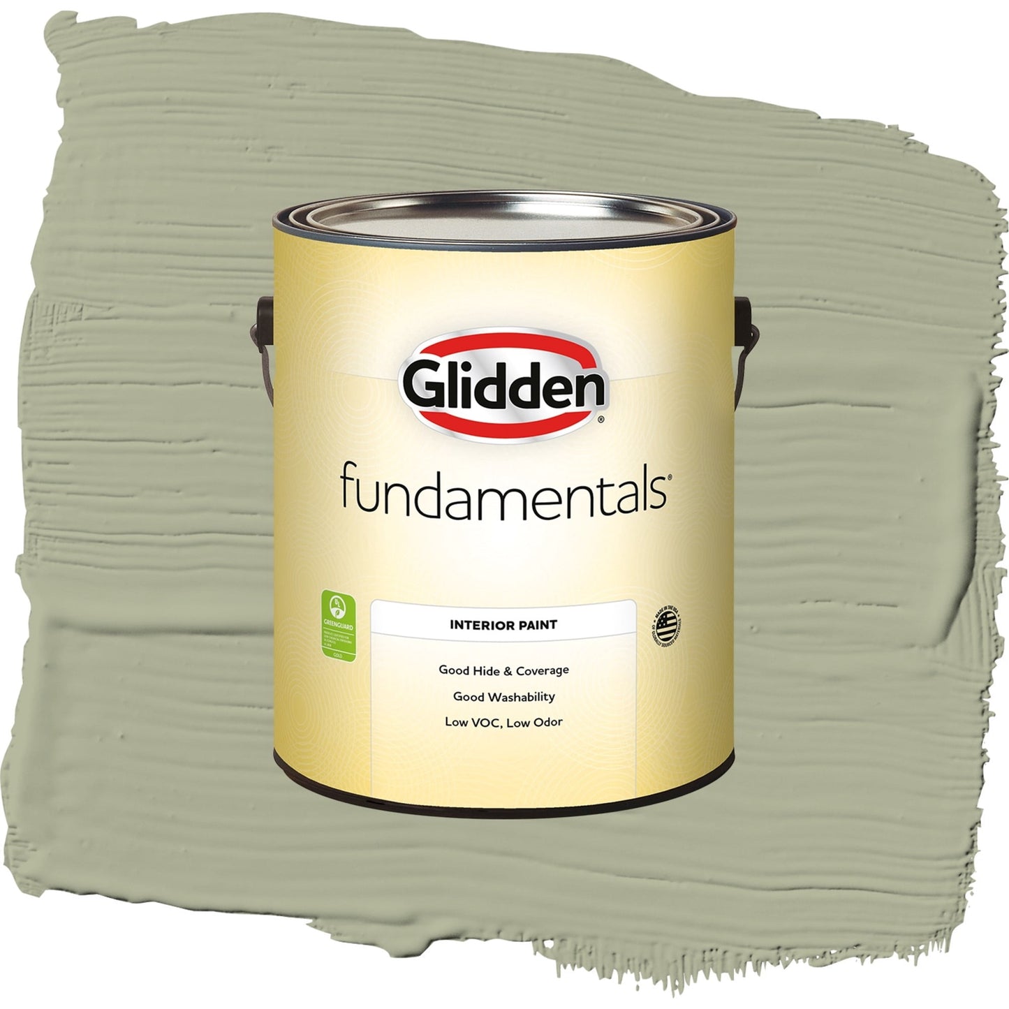 Glidden Fundamentals Olive Sprig / Green, Semi-Gloss Interior Paint, 1 Gallon