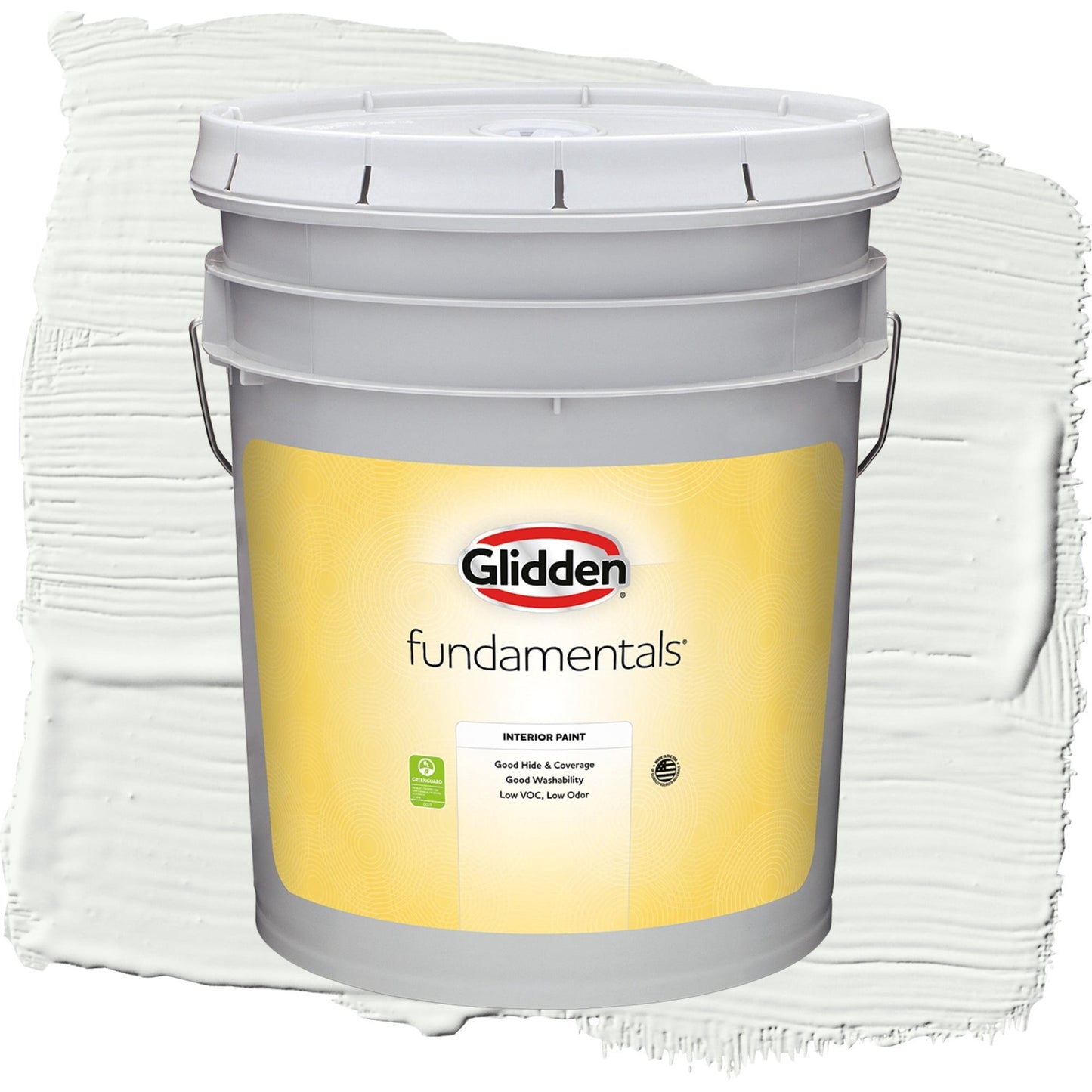 Glidden Fundamentals Pacific Pearl / Off-White Flat Interior Paint, 5 Gallon