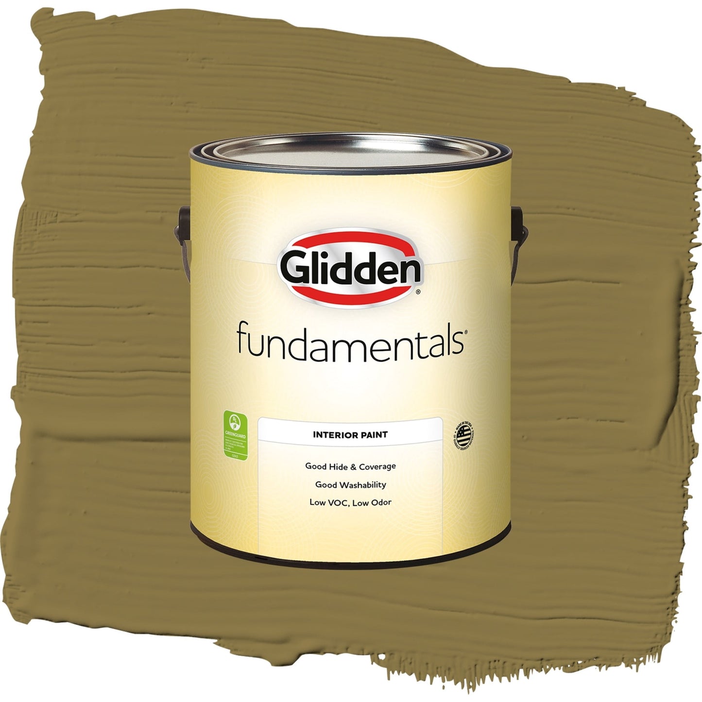 Glidden Fundamentals Pickled Okra / Green, Eggshell Interior Paint, 1 Gallon