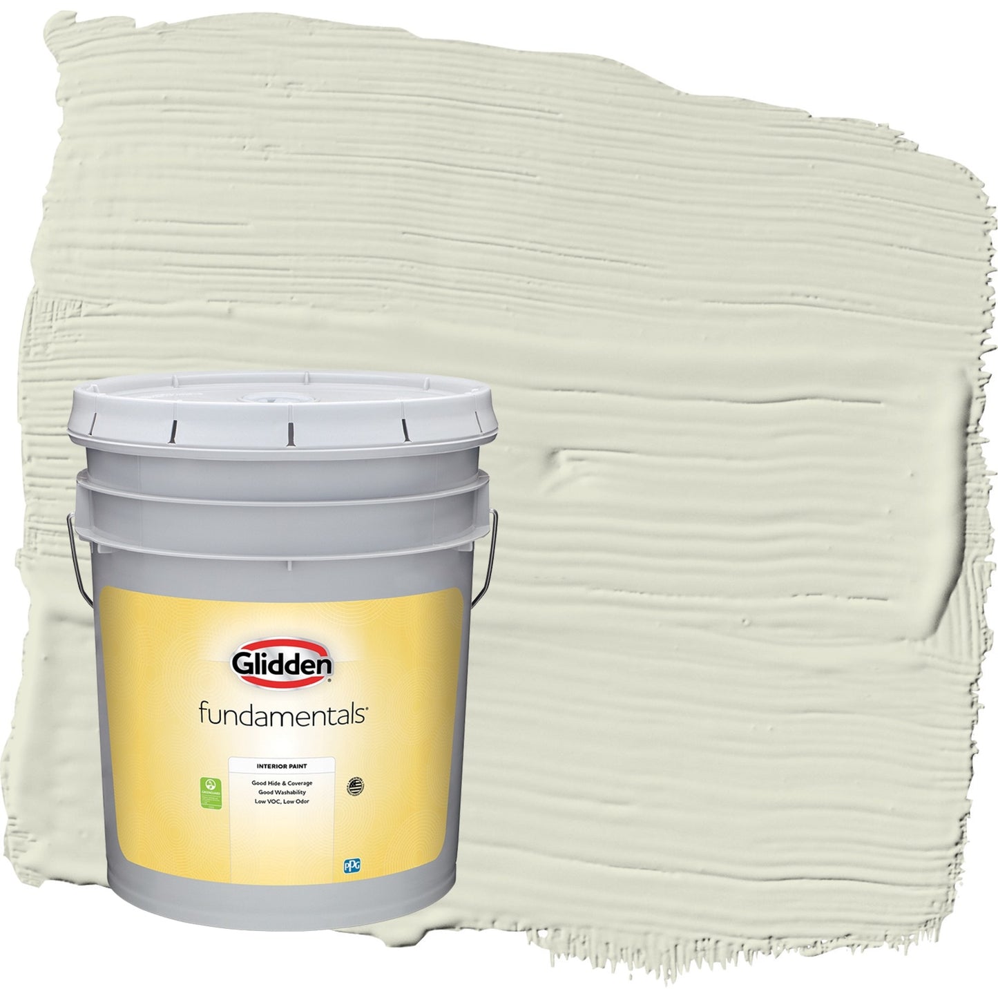 Glidden Fundamentals Pinch of Pistachio / Green Semi-Gloss Interior Paint, 5 Gallon
