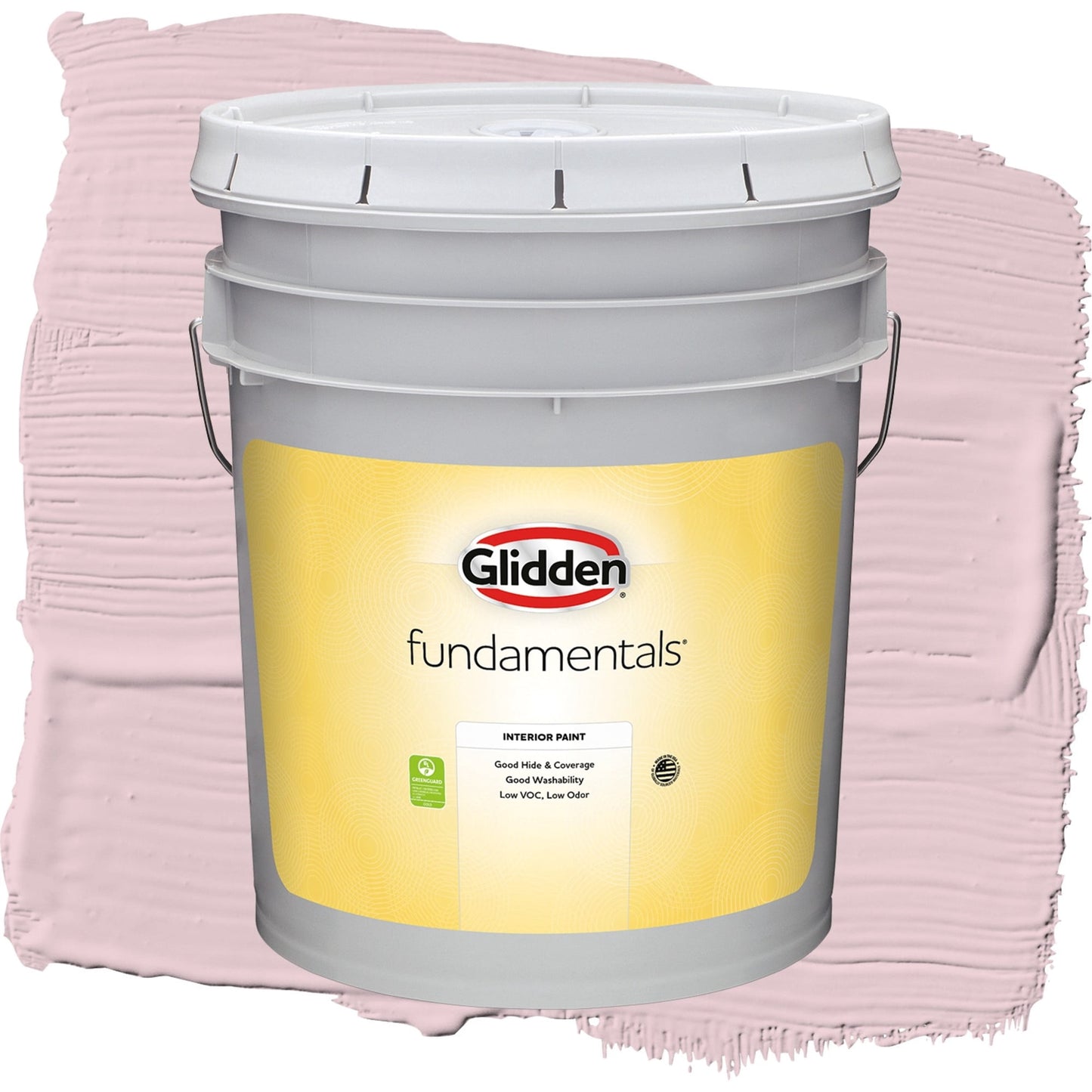 Glidden Fundamentals Rose Cloud / Pink, Flat Interior Paint, 5 Gallon