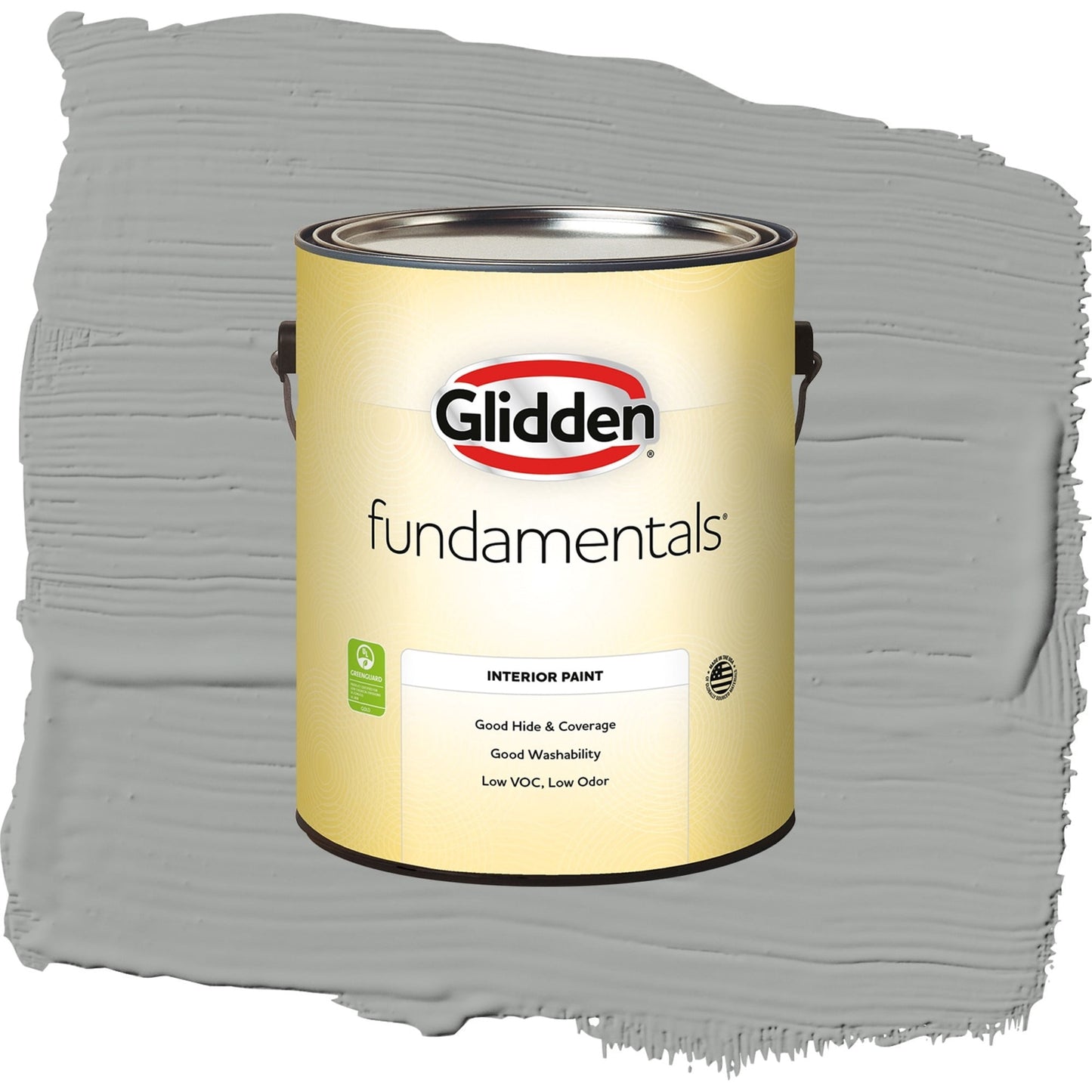 Glidden Fundamentals Stepping Stone / Gray, Eggshell Interior Paint, 1 Gallon