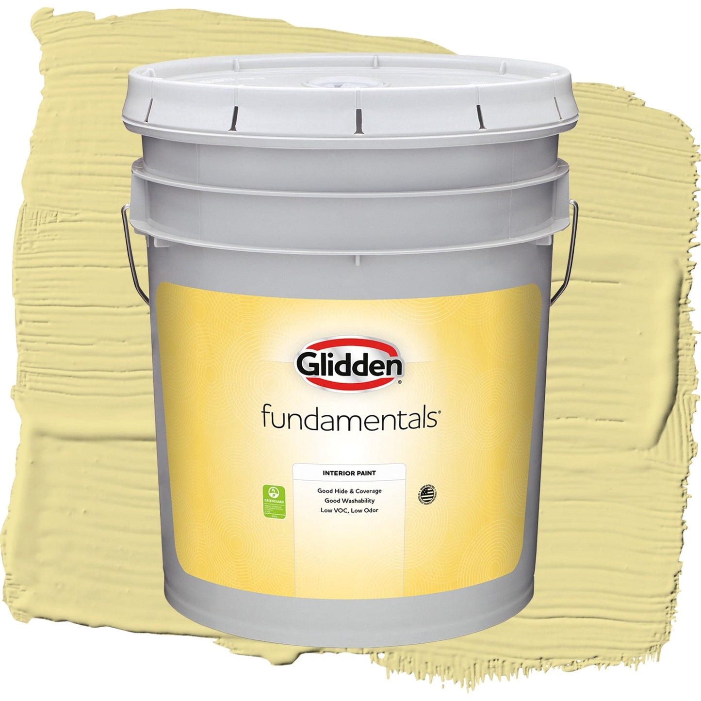 Glidden Fundamentals Subtle Sunshine / Green, Eggshell Interior Paint, 5 Gallon