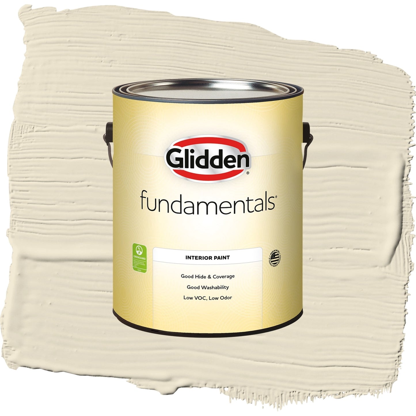 Glidden Fundamentals Sugar Cookie / Off-White Semi-Gloss Interior Paint, 1 Gallon