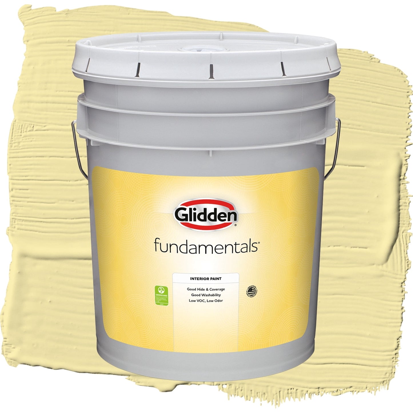 Glidden Fundamentals Turning Oakleaf / Yellow, Flat Interior Paint, 5 Gallon