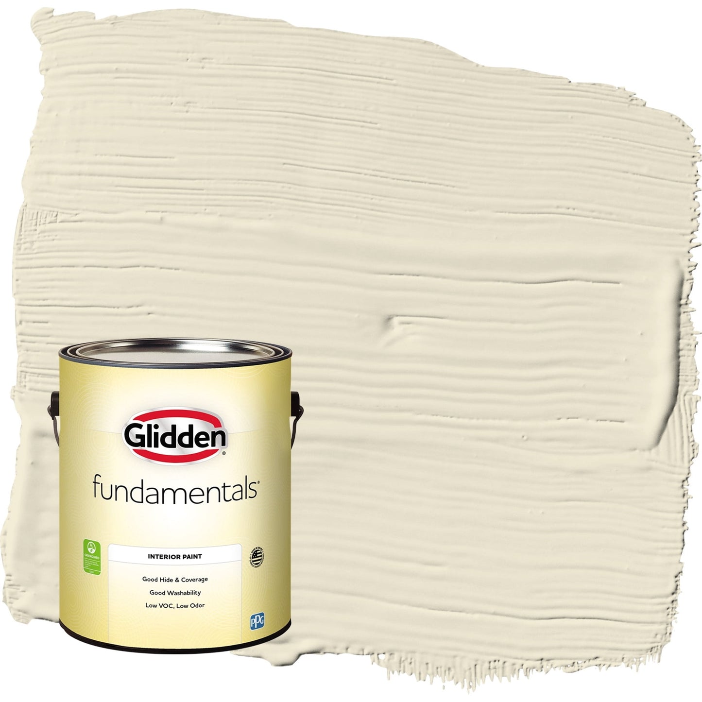 Glidden Fundamentals Vanilla Love / Off-White Semi-Gloss Interior Paint, 1 Gallon