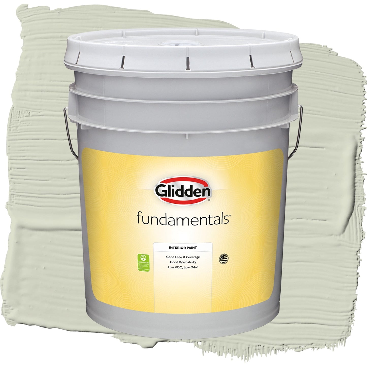 Glidden Fundamentals White Sage / Green, Flat Interior Paint, 5 Gallon