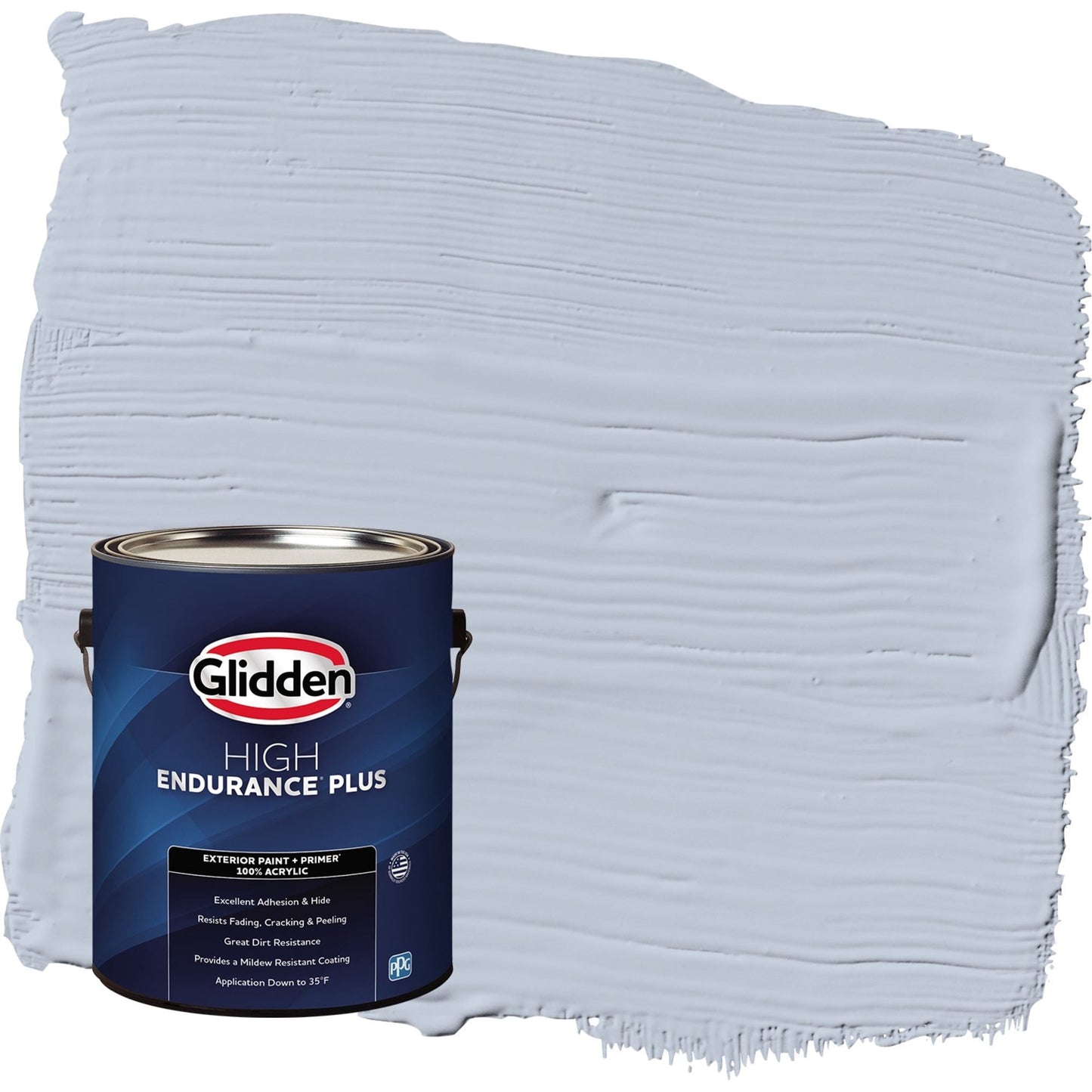 Glidden HEP Northern Exposure / Blue Semi-Gloss Exterior Paint with Primer, 1 Gallon