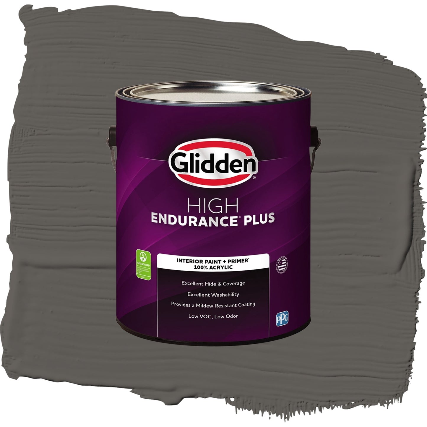 Glidden HEP Stone's Throw / Gray, Semi-Gloss Interior Paint with Primer, 1 Gallon