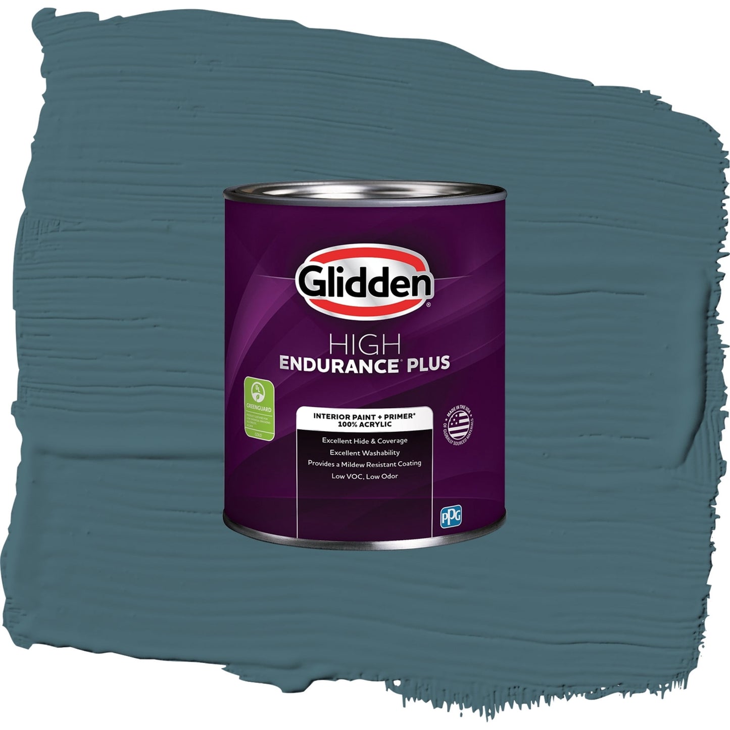 Glidden HEP Azalea Leaf / Blue, Semi-Gloss Interior Paint with Primer, 1 Quart
