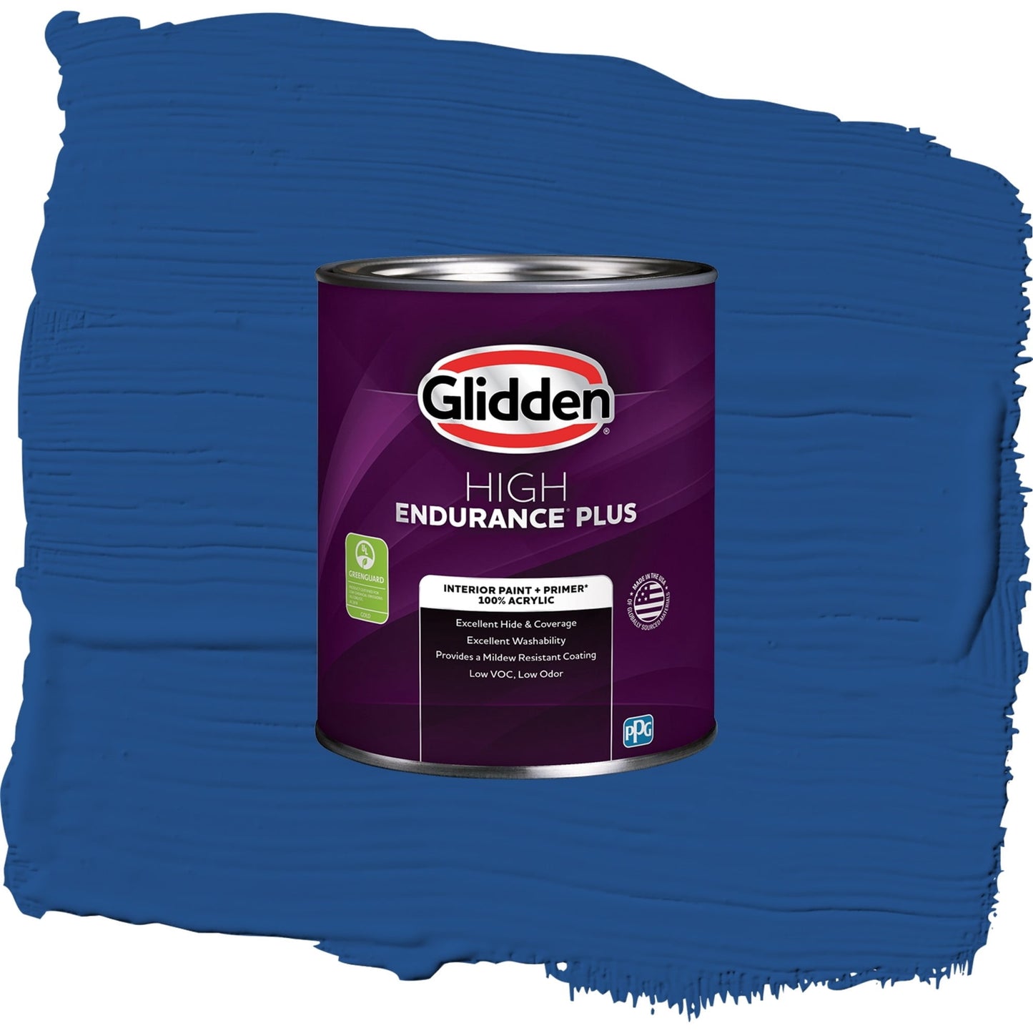 Glidden HEP Brilliant Blue / Blue, Semi-Gloss Interior Paint with Primer, 1 Quart