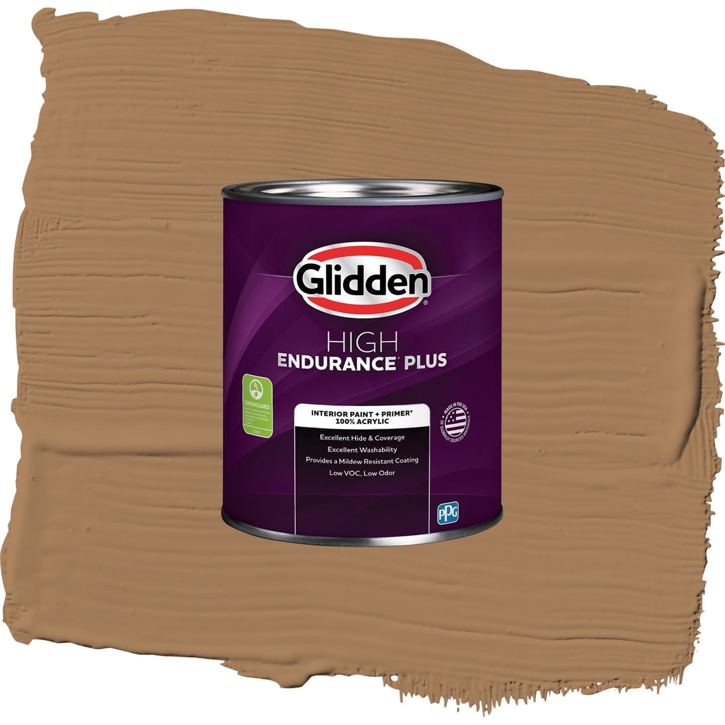 Glidden HEP Cinnamon Crunch / Brown, Semi-Gloss Interior Paint with Primer, 1 Quart