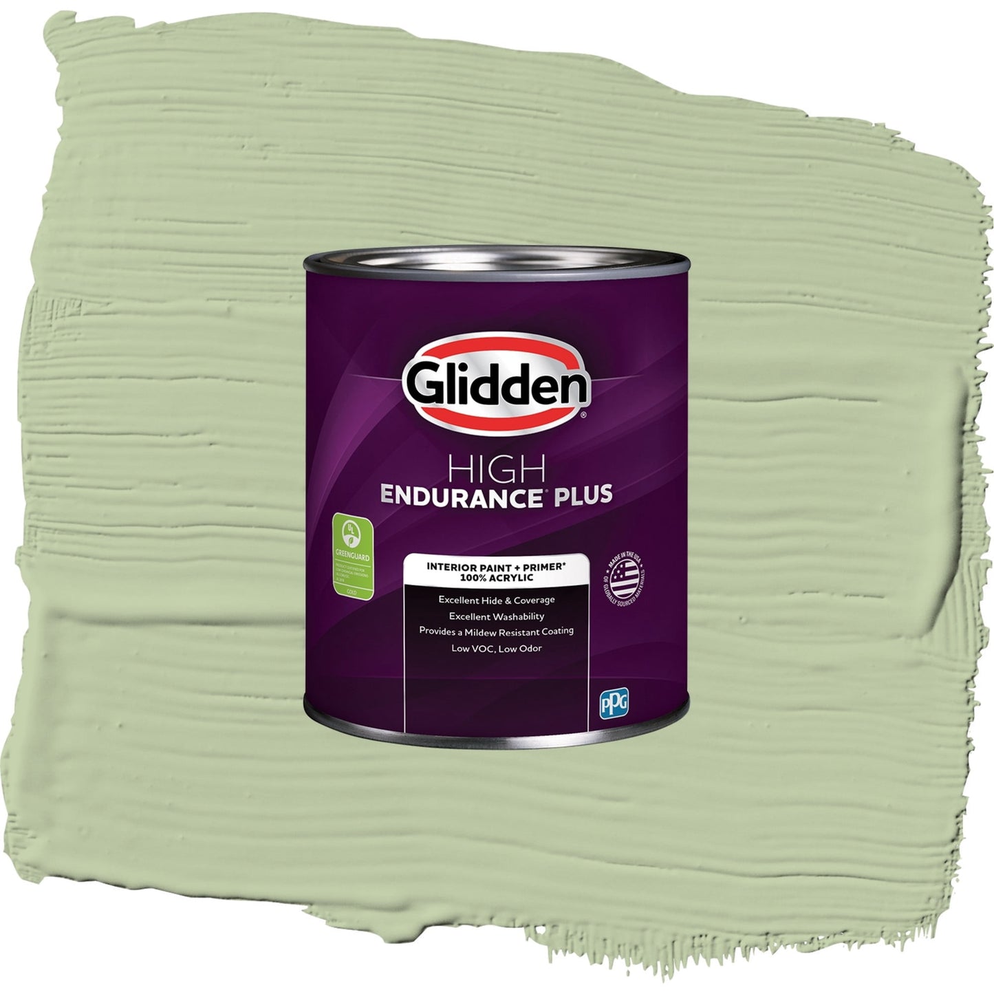 Glidden HEP Quaking Grass / Green, Semi-Gloss Interior Paint with Primer, 1 Quart