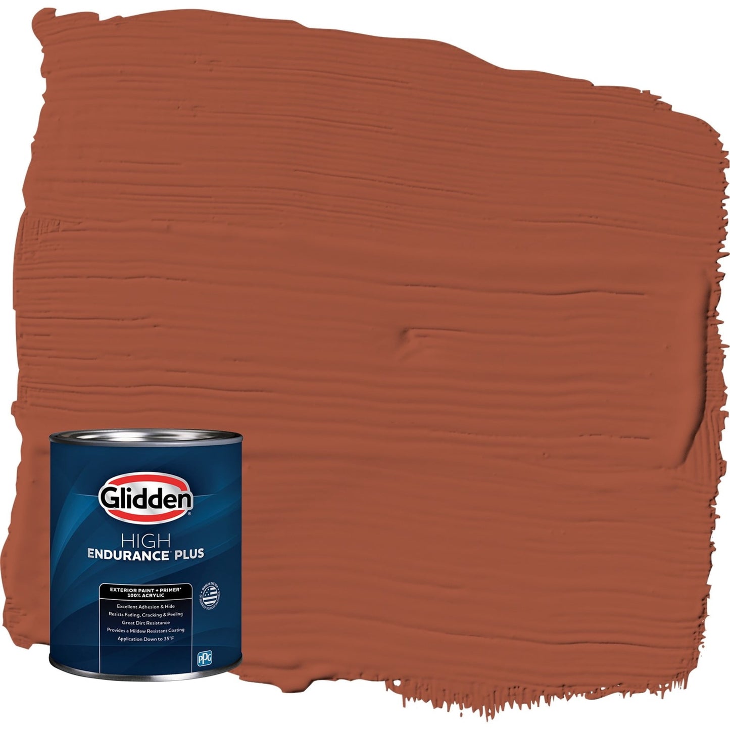 Glidden HEP Ancient Copper / Orange Semi-Gloss Exterior Paint with Primer, 1 Quart
