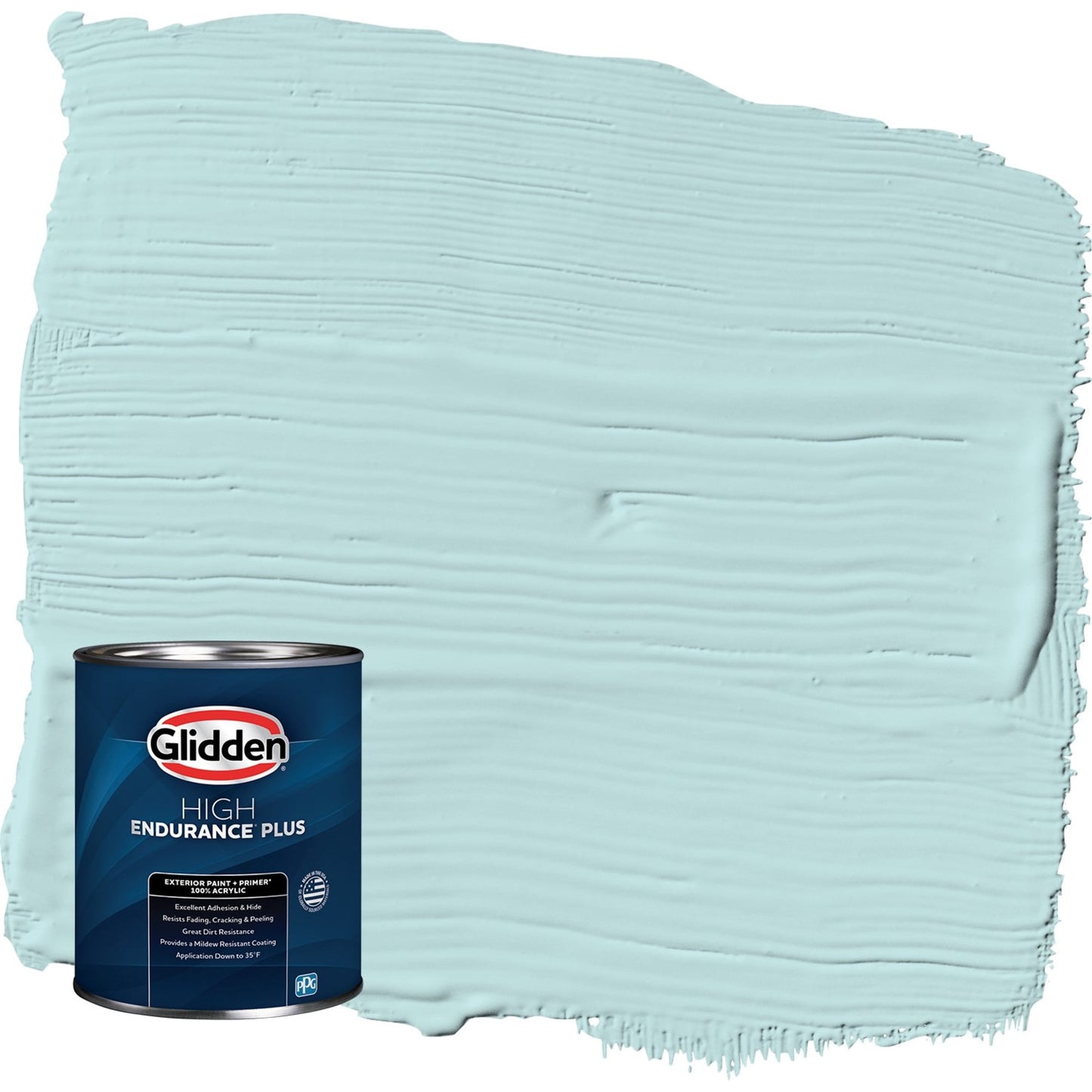 Glidden HEP Misty Aqua / Blue Semi-Gloss Exterior Paint with Primer, 1 Quart