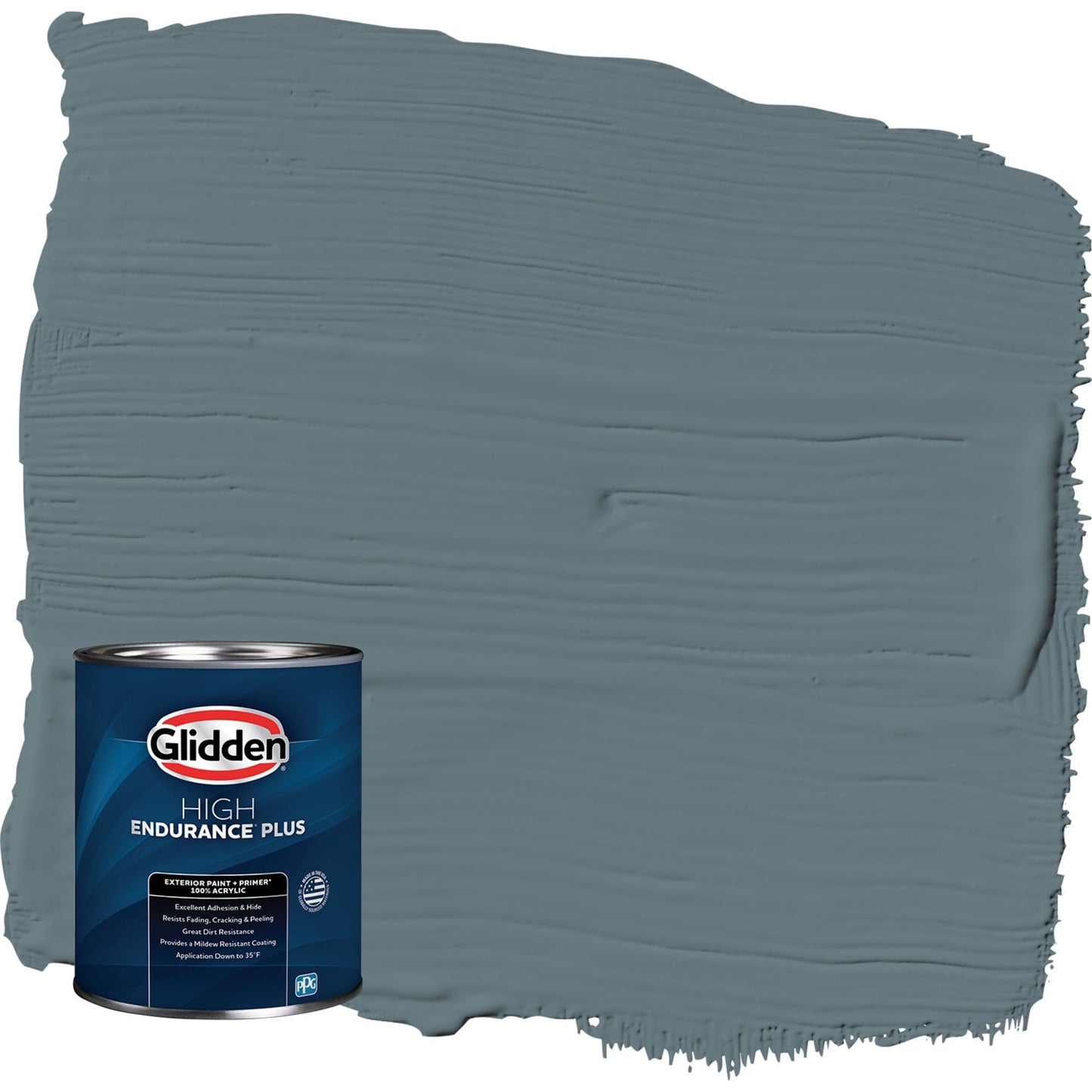 Glidden HEP Night Rendezvous / Blue Semi-Gloss Exterior Paint with Primer, 1 Quart