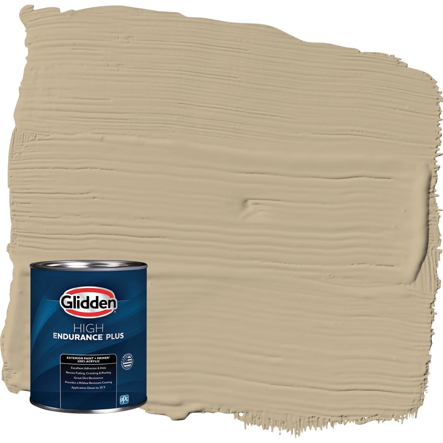 Glidden HEP Rock Cliffs / Beige Semi-Gloss Exterior Paint with Primer, 1 Quart