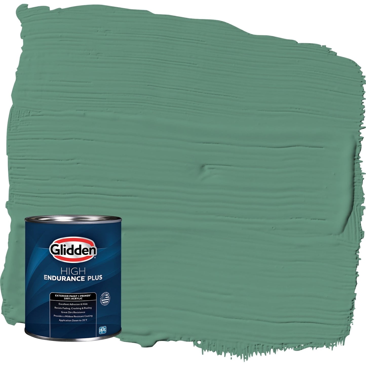 Glidden HEP Sheffield / Green Semi-Gloss Exterior Paint with Primer, 1 Quart