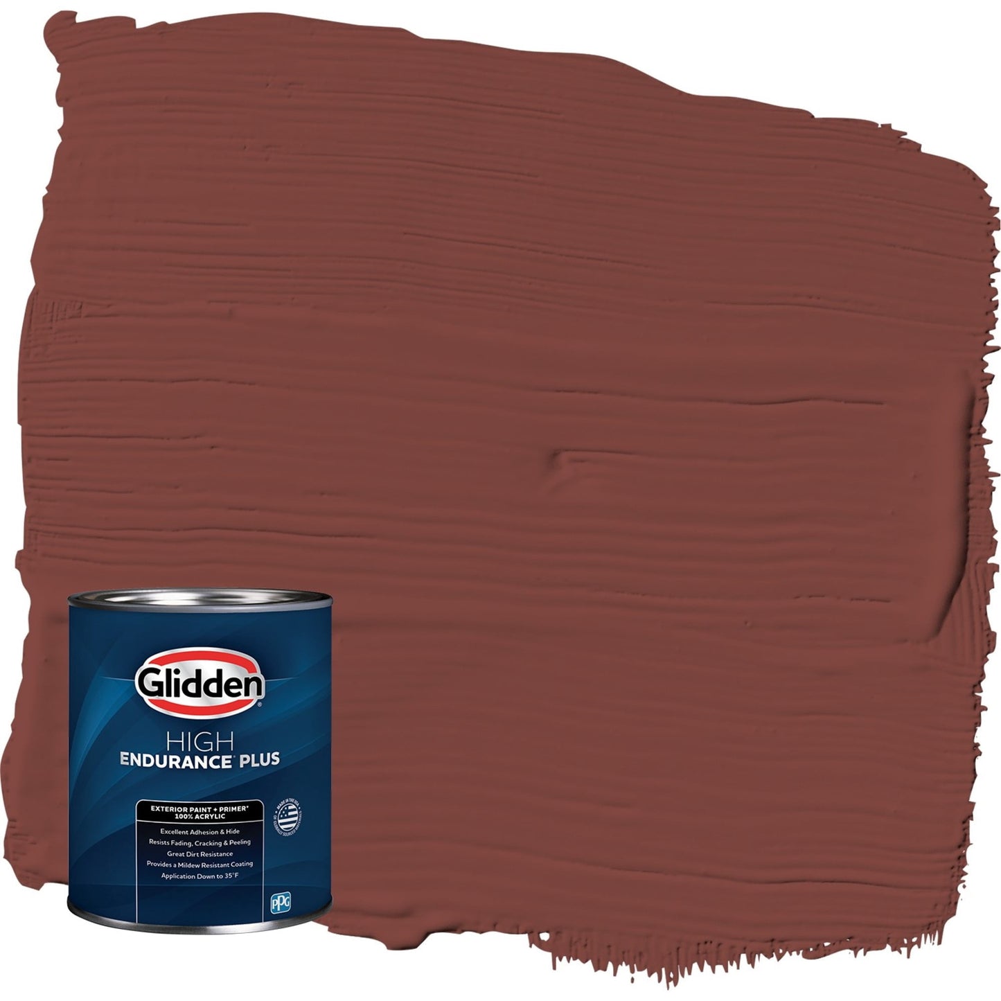 Glidden HEP Sweet Spiceberry / Red Semi-Gloss Exterior Paint with Primer, 1 Quart