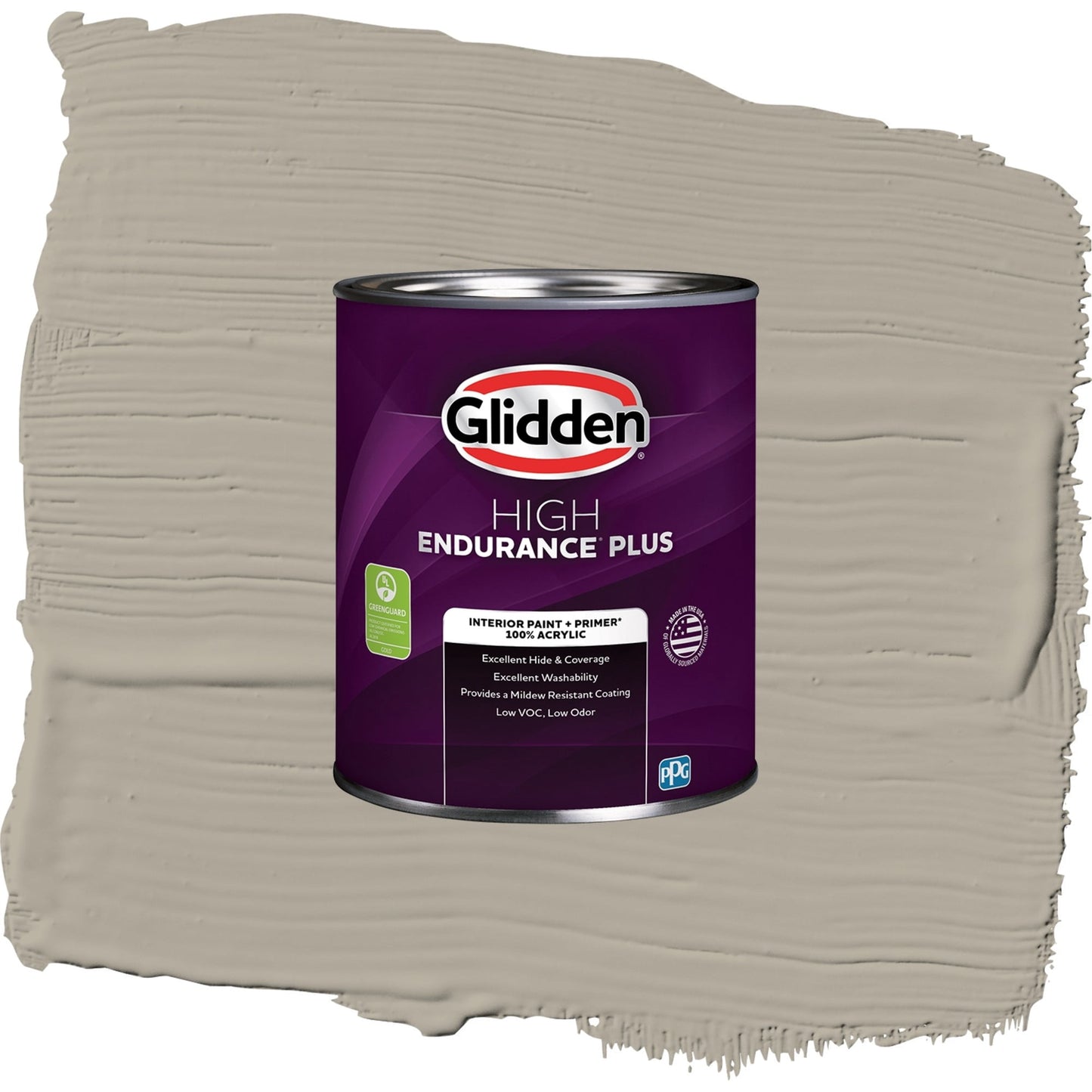 Glidden HEP Sharkskin / Gray, Semi-Gloss Interior Paint with Primer, 1 Quart