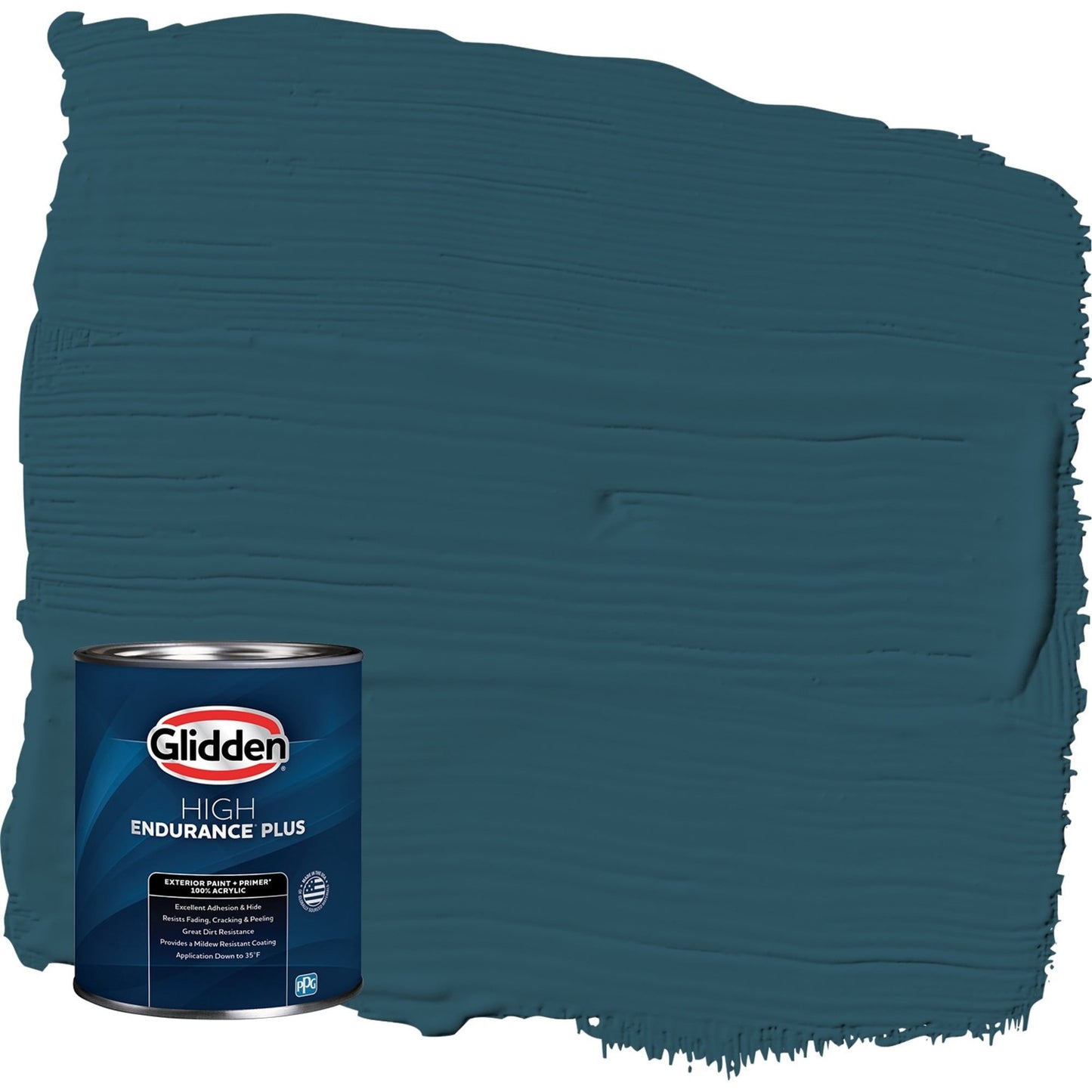 Glidden HEP Azul Bayberry / Pintura Exterior Satinada Verde con Primer, 1 Cuarto