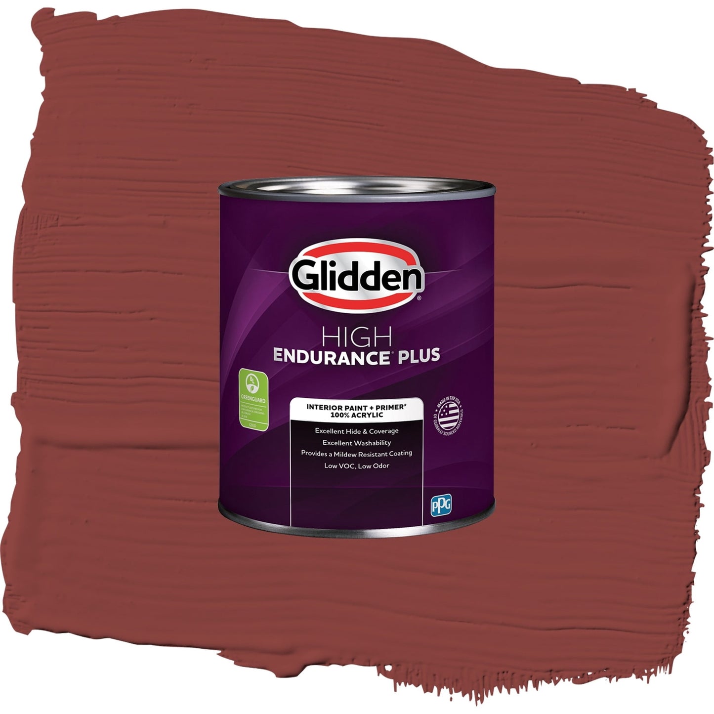 Glidden HEP Brick Dust / Red, Eggshell Interior Paint with Primer, 1 Quart