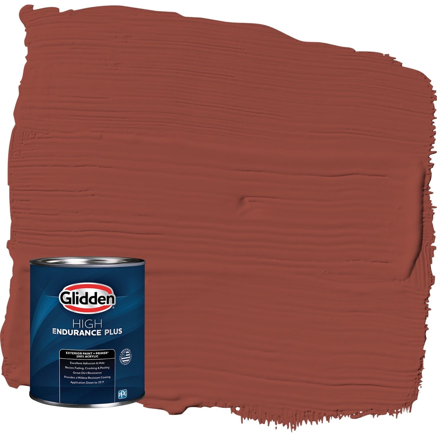 Glidden HEP Cedar Chest / Red Satin Exterior Paint with Primer, 1 Quart