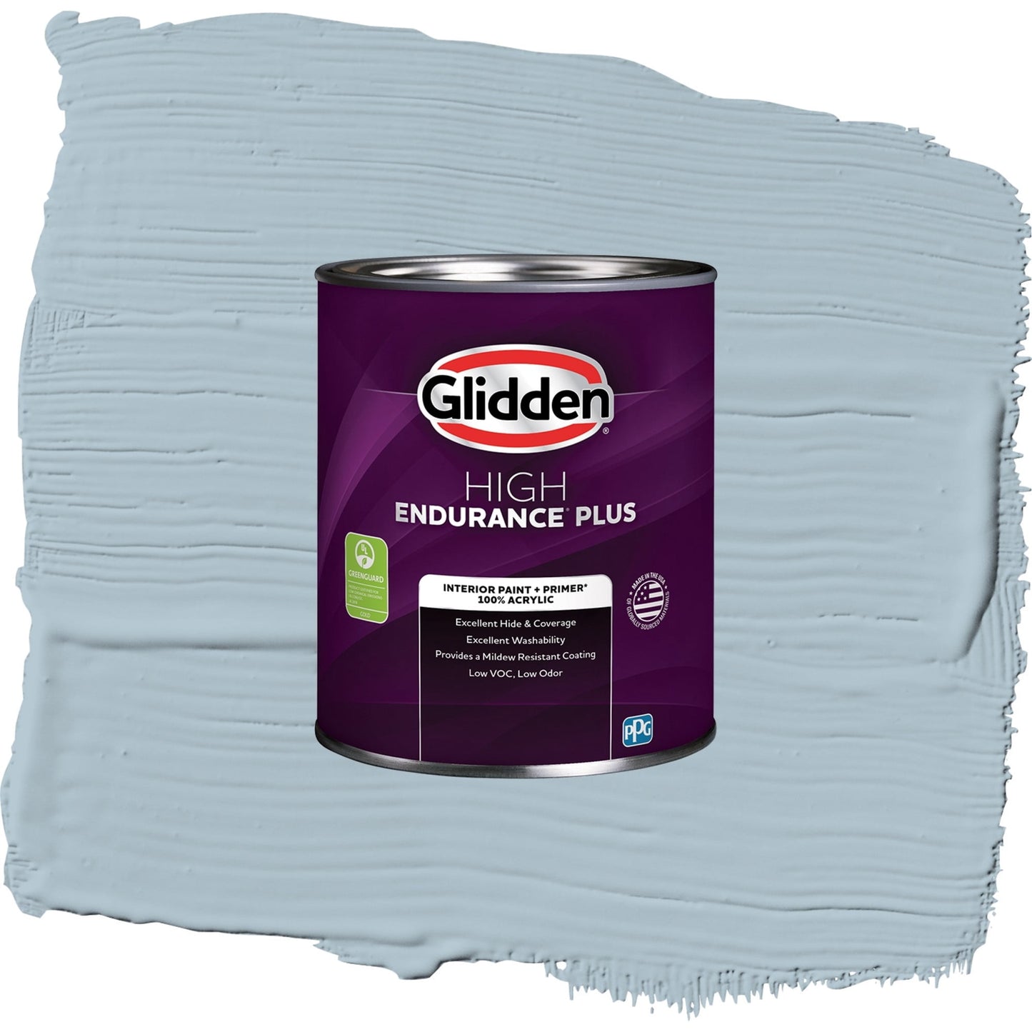 Glidden HEP Chambray / Blue, Eggshell Interior Paint with Primer, 1 Quart